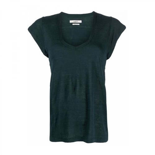 Isabel Marant Étoile, U-neck T-shirt Czarny, female, 397.00PLN