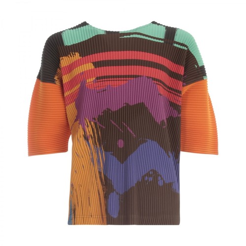 Issey Miyake, T-Shirt Crew Neck Beżowy, male, 1852.00PLN
