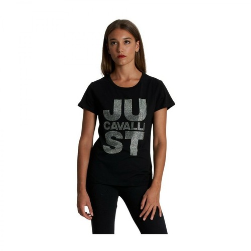 Just Cavalli, T-shirt Czarny, female, 591.00PLN