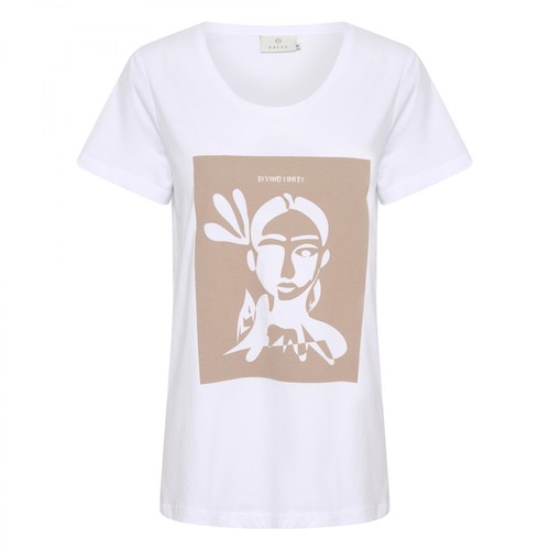 Kaffe, KAalvie T-shirt Biały, female, 74.50PLN