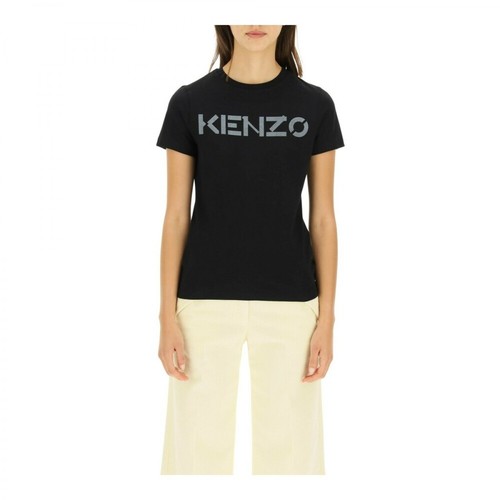 Kenzo, logo print t-shirt Czarny, female, 440.00PLN