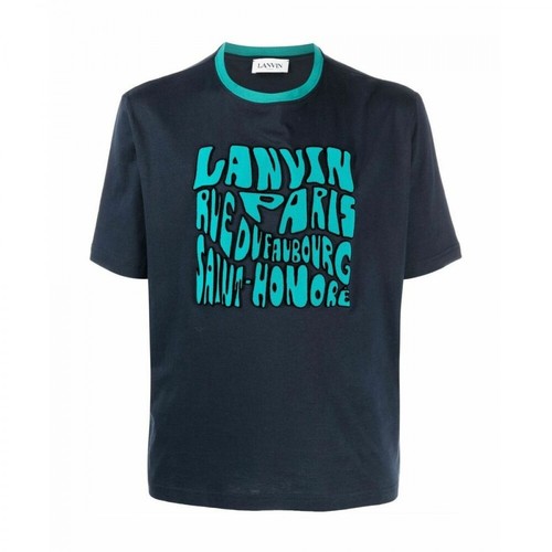 Lanvin, T-Shirt Niebieski, male, 1574.00PLN