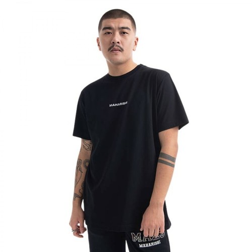 Maharishi, Koszulka męska Miltype Embroider T-shirt 9161 Black S Czarny, male, 320.85PLN
