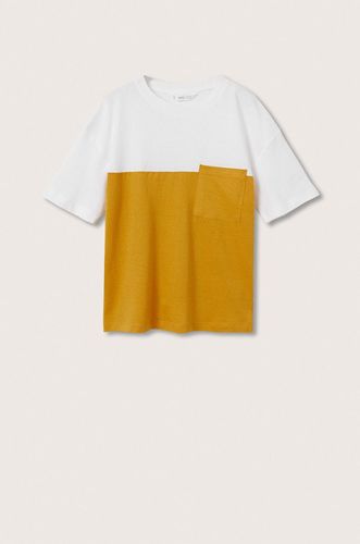 Mango Kids t-shirt bawełniany dziecięcy Block 35.99PLN