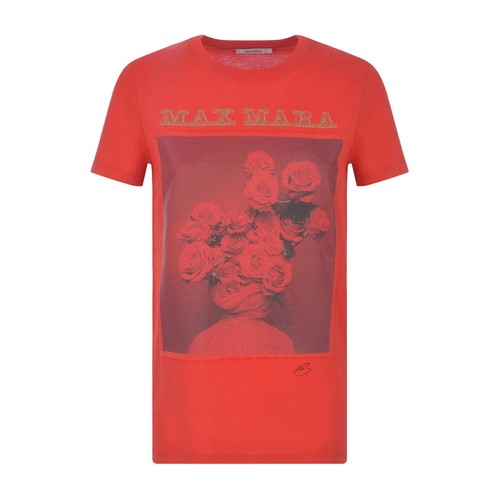 Max Mara, T-Shirt Czerwony, female, 438.00PLN