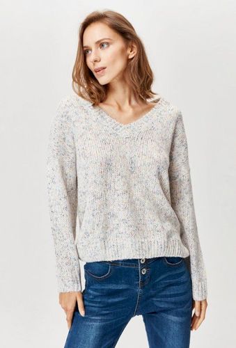 Melanżowy sweter z dekoltem V 38.97PLN
