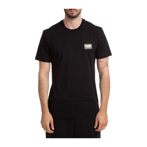Moschino, short sleeve t-shirt Czarny, male, 536.00PLN