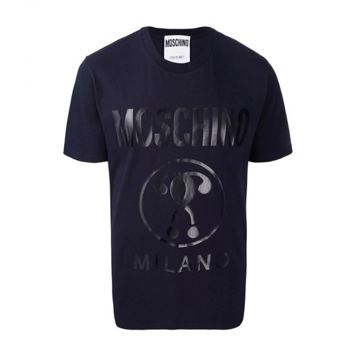 Moschino, T-shirt Double Niebieski, male, 684.00PLN