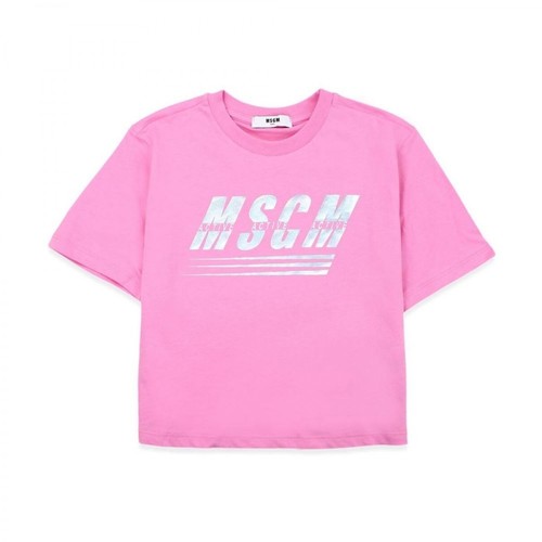 Msgm, Ms027072 T-shirt Różowy, female, 320.00PLN