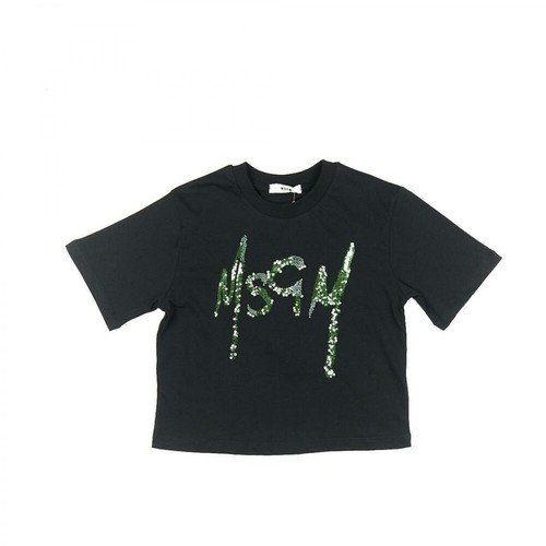 Msgm, T-Shirt Czarny, female, 306.00PLN
