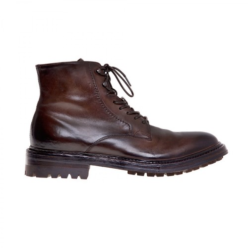 Officine Creative, Amphibian in dark brown brushed leather Brązowy, male, 2094.00PLN