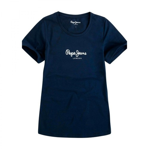 Pepe Jeans, New Virginia T-Shirt Niebieski, female, 96.45PLN