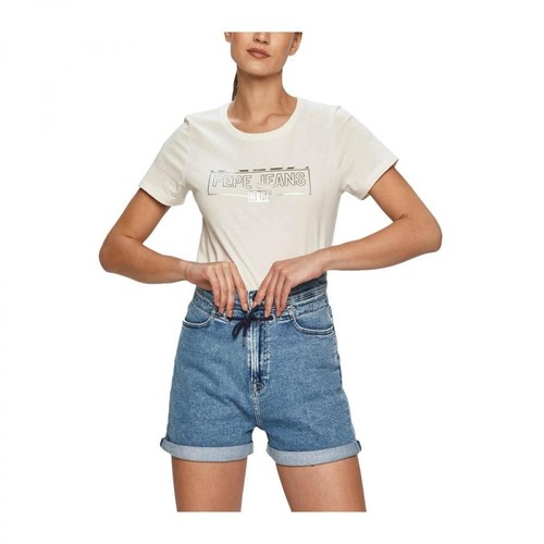 Pepe Jeans, T-shirt Beżowy, female, 115.38PLN