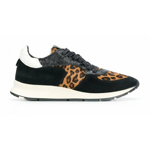 Philippe Model, Leopard Print Sneakers Czarny, female, 639.09PLN