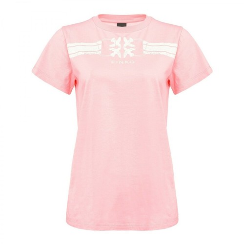 Pinko, Acquasparta T-Shirt Różowy, female, 263.00PLN