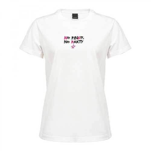 Pinko, Tube 1 T-Shirt Jersey Biały, female, 280.00PLN