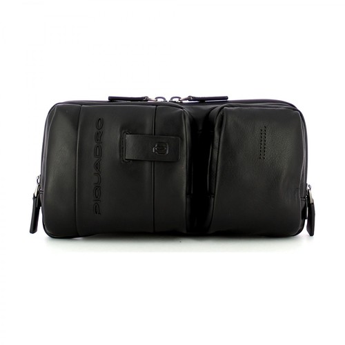 Piquadro, Urban pouch with front pockets Czarny, male, 579.00PLN