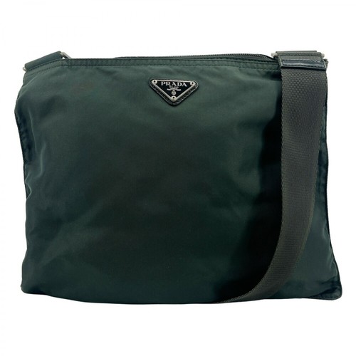 Prada Vintage, Pre-owned Crossbody Bag Zielony, male, 1344.12PLN