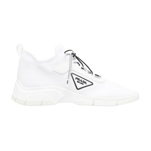 Prada, White Sneakers Biały, male, 3063.00PLN