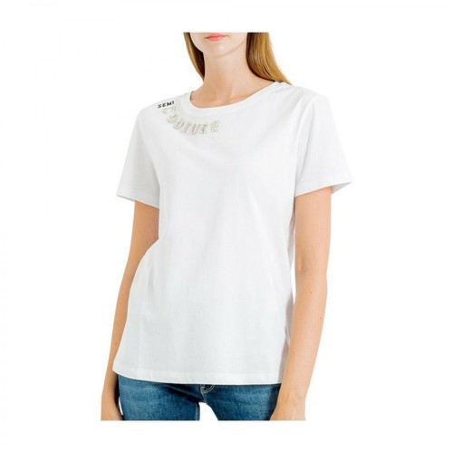 Semicouture, T-Shirt 9166 Biały, female, 519.62PLN
