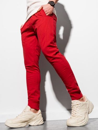 Spodnie męskie dresowe joggery P952 - czerwone 59.00PLN