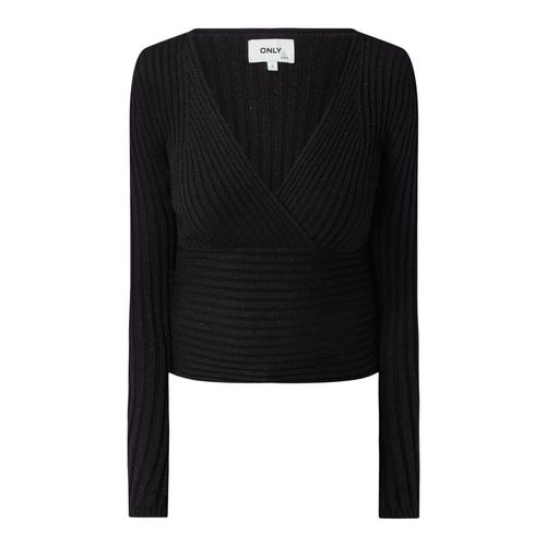 Sweter krótki z efektowną przędzą model ‘Florenza’ 89.99PLN