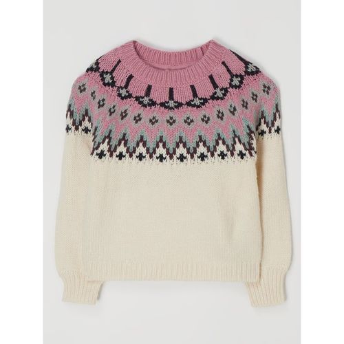 Sweter z norweskim wzorem i okrągłym dekoltem 119.99PLN