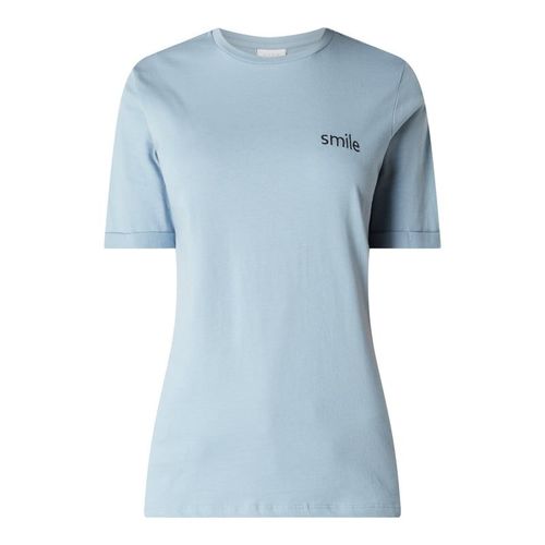 T-shirt z bawełny z haftem model ‘Smile’ 59.99PLN