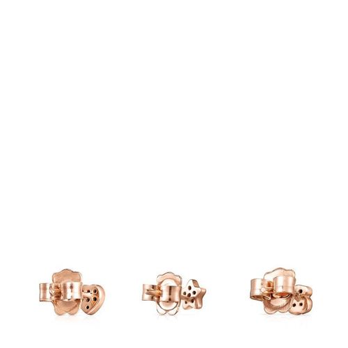 Tous Mini Motif - Kolczyki z różowego srebra Vermeil ze spinelami 359.00PLN