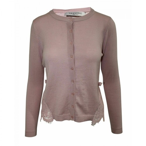 Valentino Vintage, Pre-owned Cardigan With Lace Back Różowy, female, 1628.78PLN
