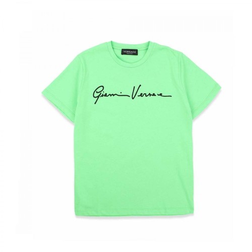 Versace, 1000239-1A00267 T-shirt maniche corte Zielony, male, 320.00PLN