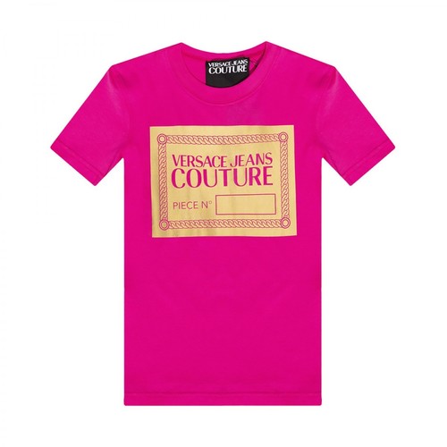 Versace Jeans Couture, Logo-printed T-shirt Różowy, female, 551.00PLN