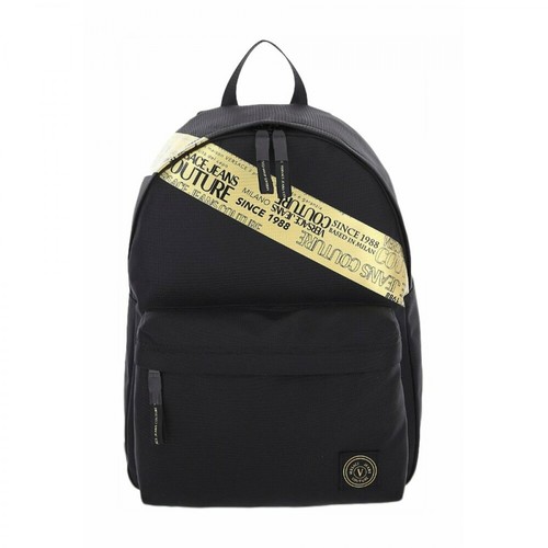 Versace Jeans Couture, Tape Backpack Czarny, male, 821.00PLN