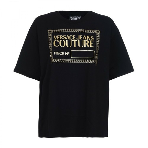 Versace, T-Shirt 71Dp614 Czarny, female, 463.00PLN