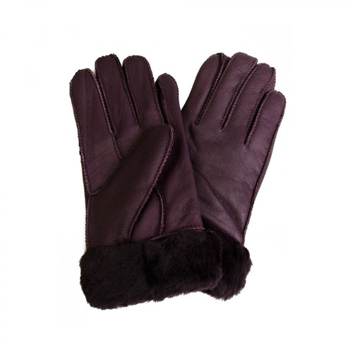 Allora, ciepłe rękawiczki z futerkiem Fioletowy, female, 89.00PLN