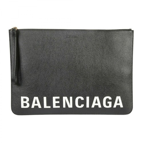 Balenciaga, Logo Clutch Czarny, male, 2171.00PLN