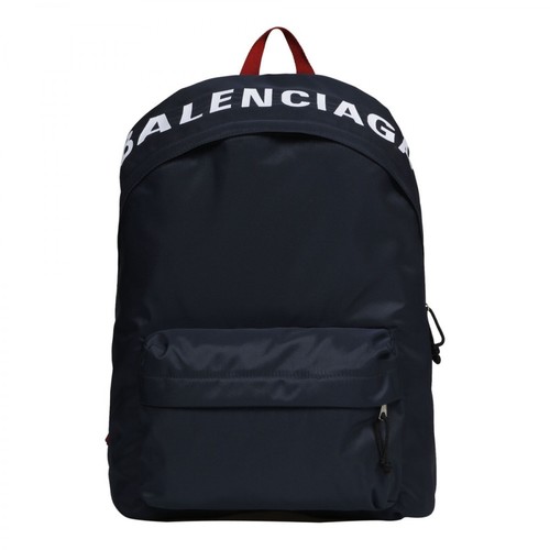 Balenciaga, Wheel Backpack In Black Niebieski, male, 2907.00PLN