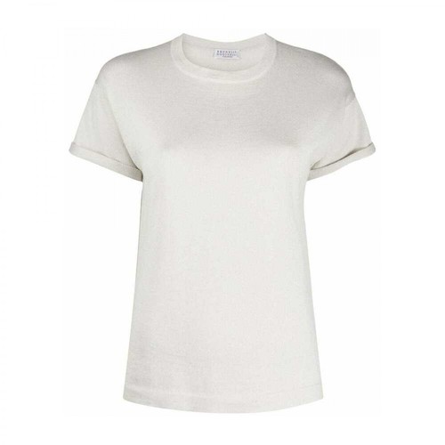 Brunello Cucinelli, T-shirt Biały, female, 3238.00PLN