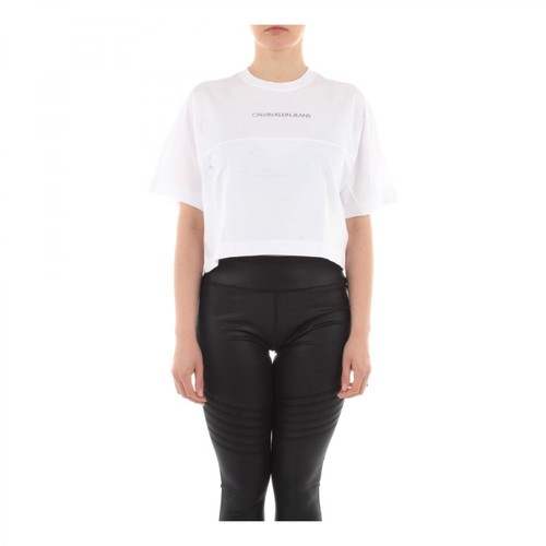 Calvin Klein Jeans, J20J215313 T-shirt Biały, female, 160.00PLN