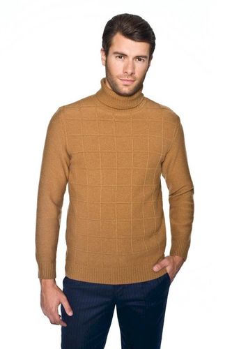 Camelowy wełniany sweter typu golf Recman Ripon 149.99PLN