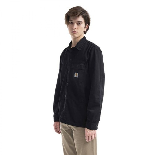 Carhartt Wip, Koszula męska Carhartt WIP Longsleeve Charter Shirt I029771 Black Garment S Czarny, male, 573.85PLN