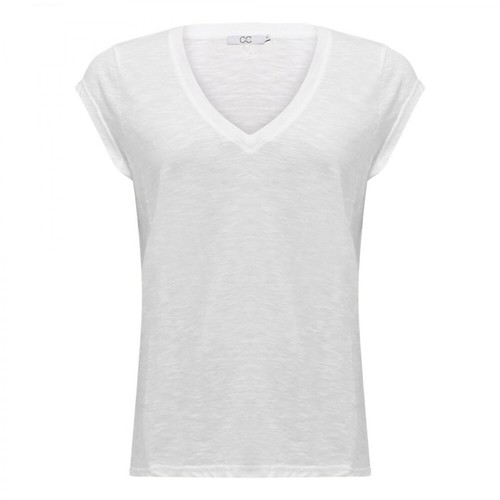 Coster Copenhagen, Basic V-neck T-Shirt Biały, female, 183.00PLN