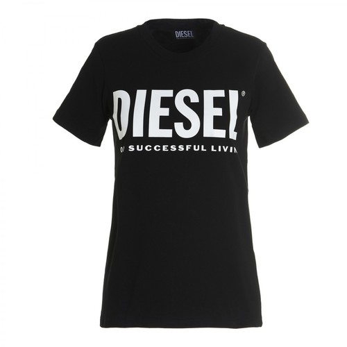 Diesel, Diesel T-shirts and Polos Black Czarny, female, 278.00PLN