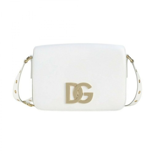 Dolce & Gabbana, Calfskin 3.5 Shoulder Bag Biały, female, 6585.03PLN