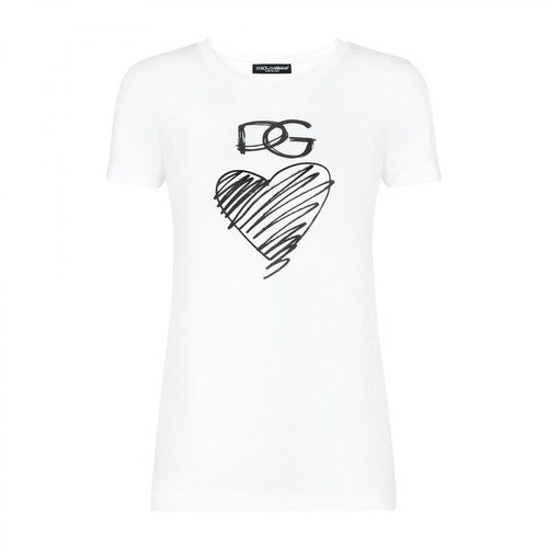 Dolce & Gabbana, Love T-Shirt Biały, female, 1574.00PLN