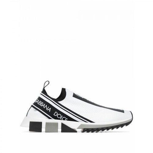Dolce & Gabbana, Stretch mesh Sorrento sneakers with logotape detailing Biały, male, 2258.00PLN