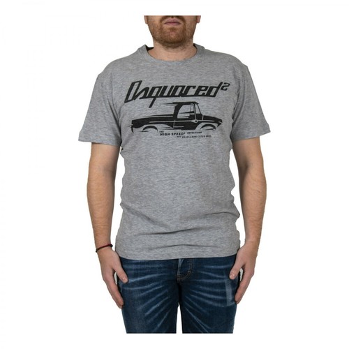 Dsquared2, Race Cool T-Shirt Szary, male, 753.00PLN