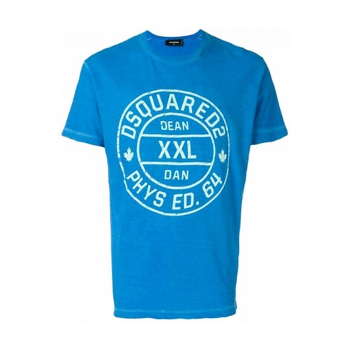 Dsquared2, T-Shirt Niebieski, male, 500.00PLN