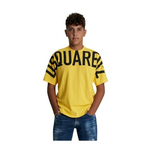 Dsquared2, T-shirt Żółty, male, 596.00PLN
