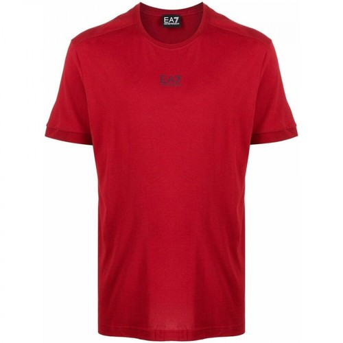 Emporio Armani EA7, short sleeve t-shirt Czerwony, male, 213.00PLN
